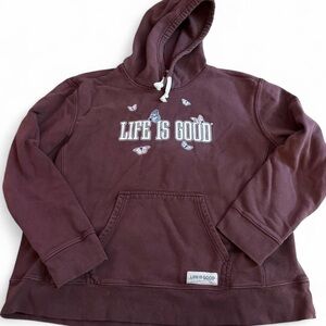 Life Is Good Butterfly Graphic Hoodie Size XXL